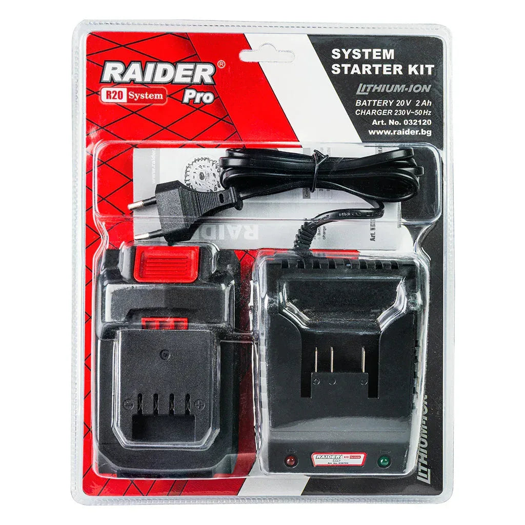 Raider R20 Set incarcator cu baza si acumulator 20V 2Ah - 221.ro
