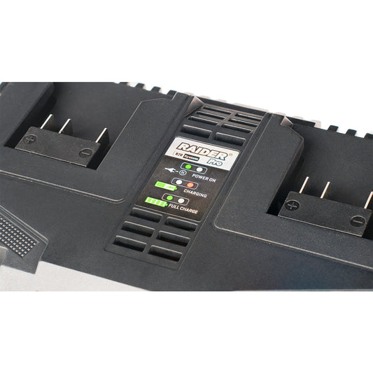 Raider R20 Incarcator dual 2x2Ah pentru acumulator 20V