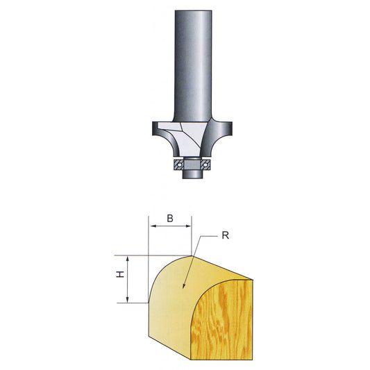 Raider freza profilata ø17.46mm x 8 mm h6.5mm R2.38mm cu rulment