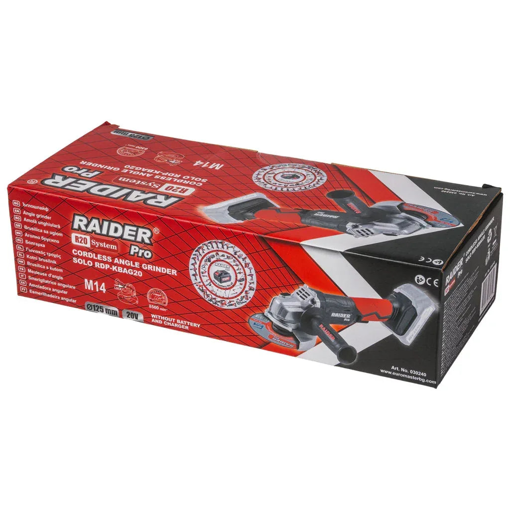 Raider R20 Polizor unghiular Ø125mm 20V SOLO RDP-KBAG20 - 221.ro