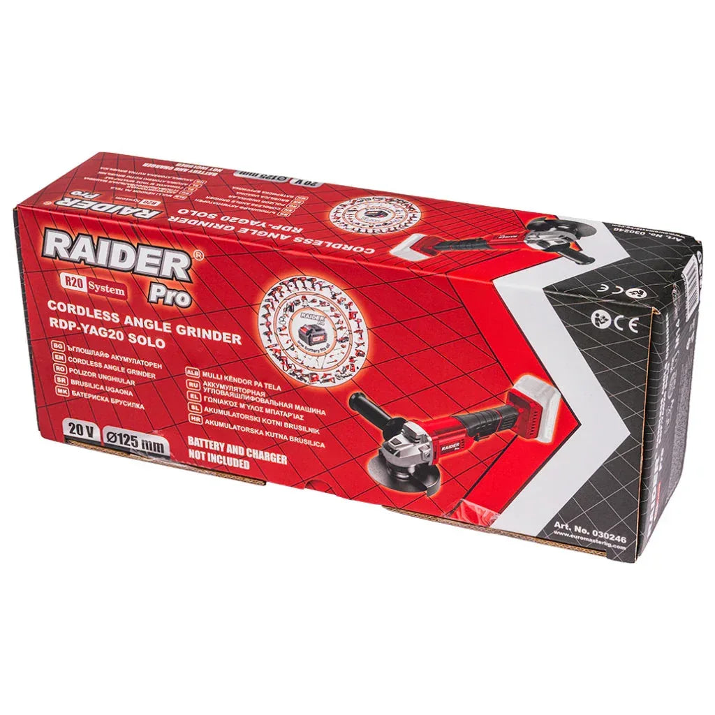 Raider R20 Polizor unghiular Ø125mm 20V SOLO RDP-YAG20 - 221.ro