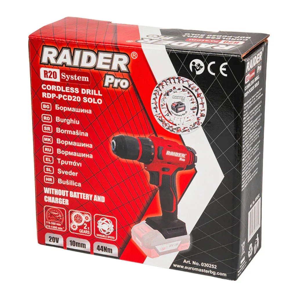 Raider R20 Masina de gaurit cu percutie 20V SOLO 44Nm RDP-PCD20 - 221.ro