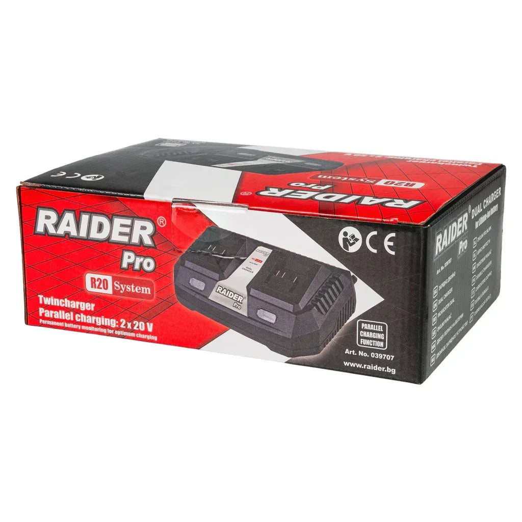 Raider R20 Incarcator dual 2x3Ah pentru acumulator 20V - 221.ro