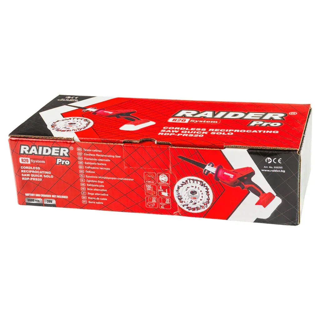 Raider R20 Fierastrau sabie prindere rapida 20V SOLO RDP-PRS20 - 221.ro