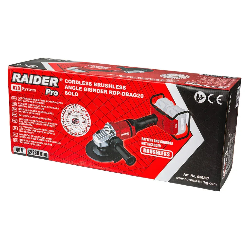 Raider R20 Polizor unghiular Ø230mm 40V SOLO RDP-DBAG20 - 221.ro