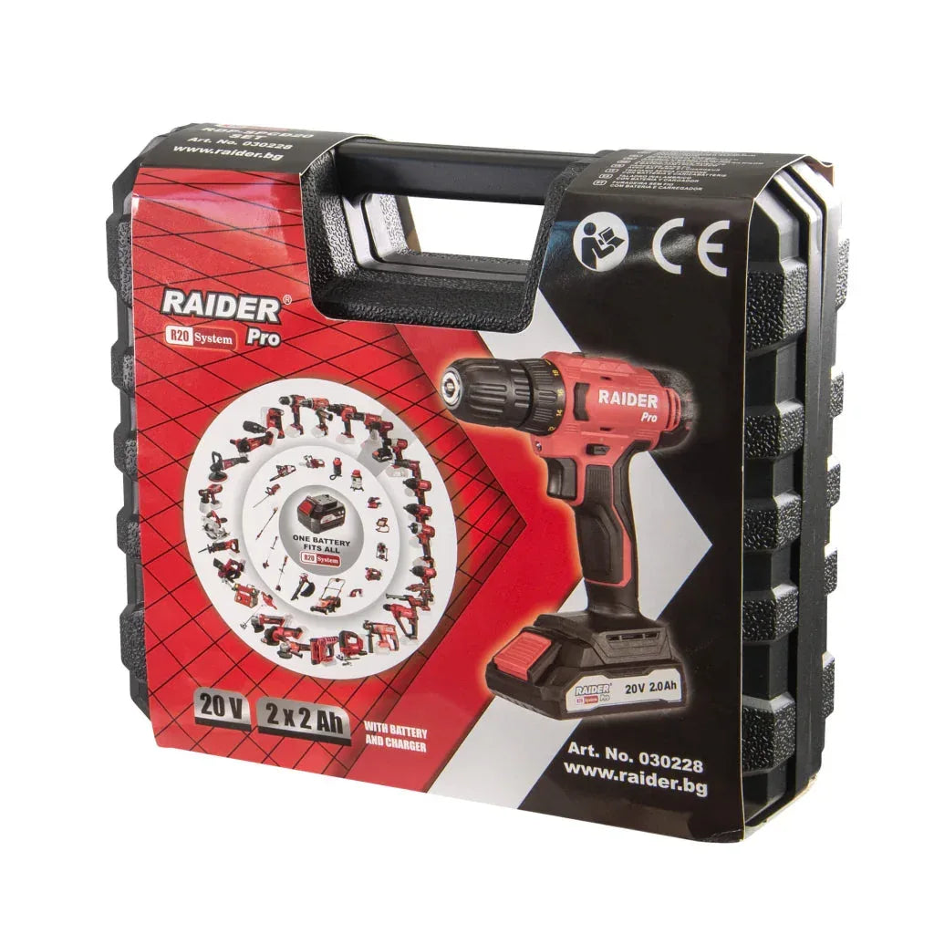 Raider R20 Masina de gaurit si insurubat 20V 2x2Ah 44Nm RDP-SPCD20 - 221.ro