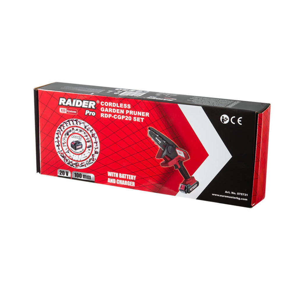 Raider R20 Fierastrau de gradina cu lant si lama 20V 120mm 2Ah RDP-GP20