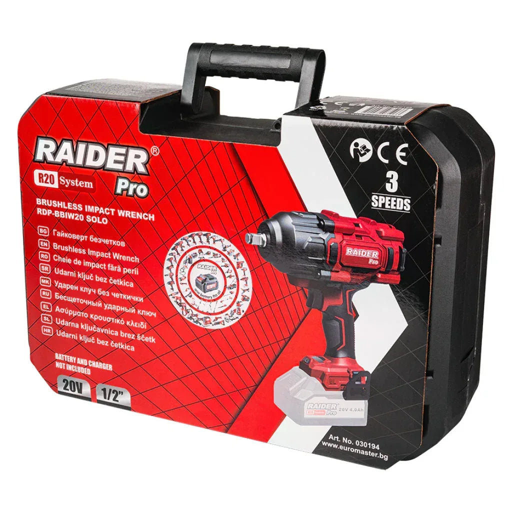 Raider R20 Masina insurubat cu impact 20V 1/2" 2000Nm SOLO RDP-BBIW20 - 221.ro