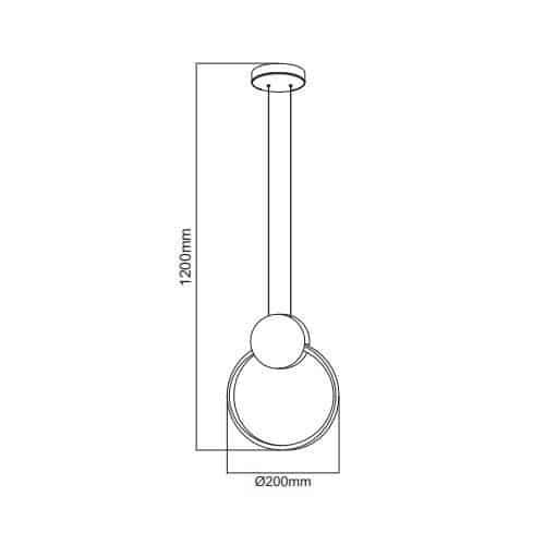 Lustra led, 11W, 4000K, negru, HOROZ / 019-073-0011_1 - 221.ro