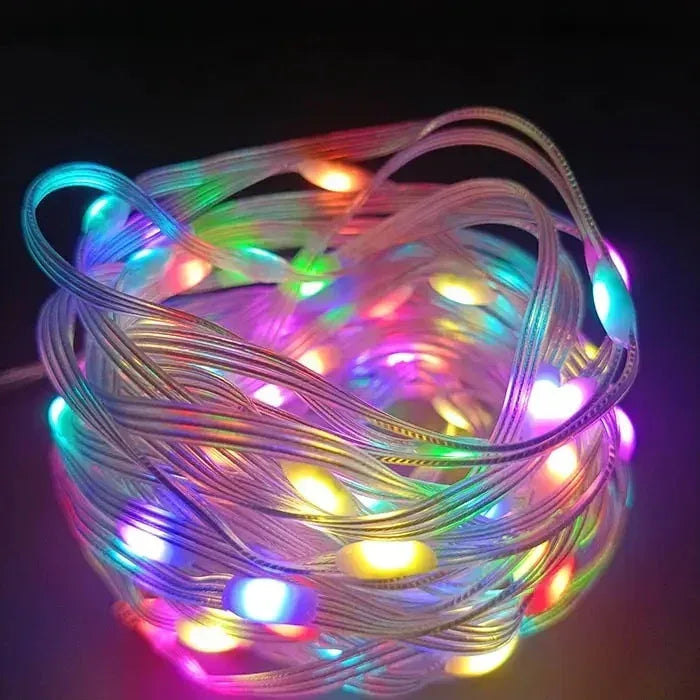 Instalație LED Fairy RGB, 5V DC, lungime 10 m, rezistentă la apă, IP65 HOROZ / 080-003-0010 - 221.ro