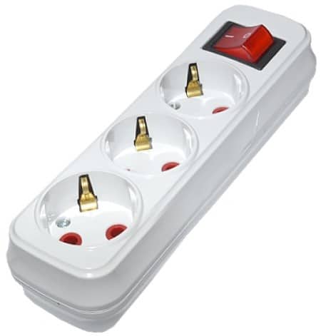 Cap prelungitor cu 3 prize, Horoz, cu intrerupator / EXT 200-300-302