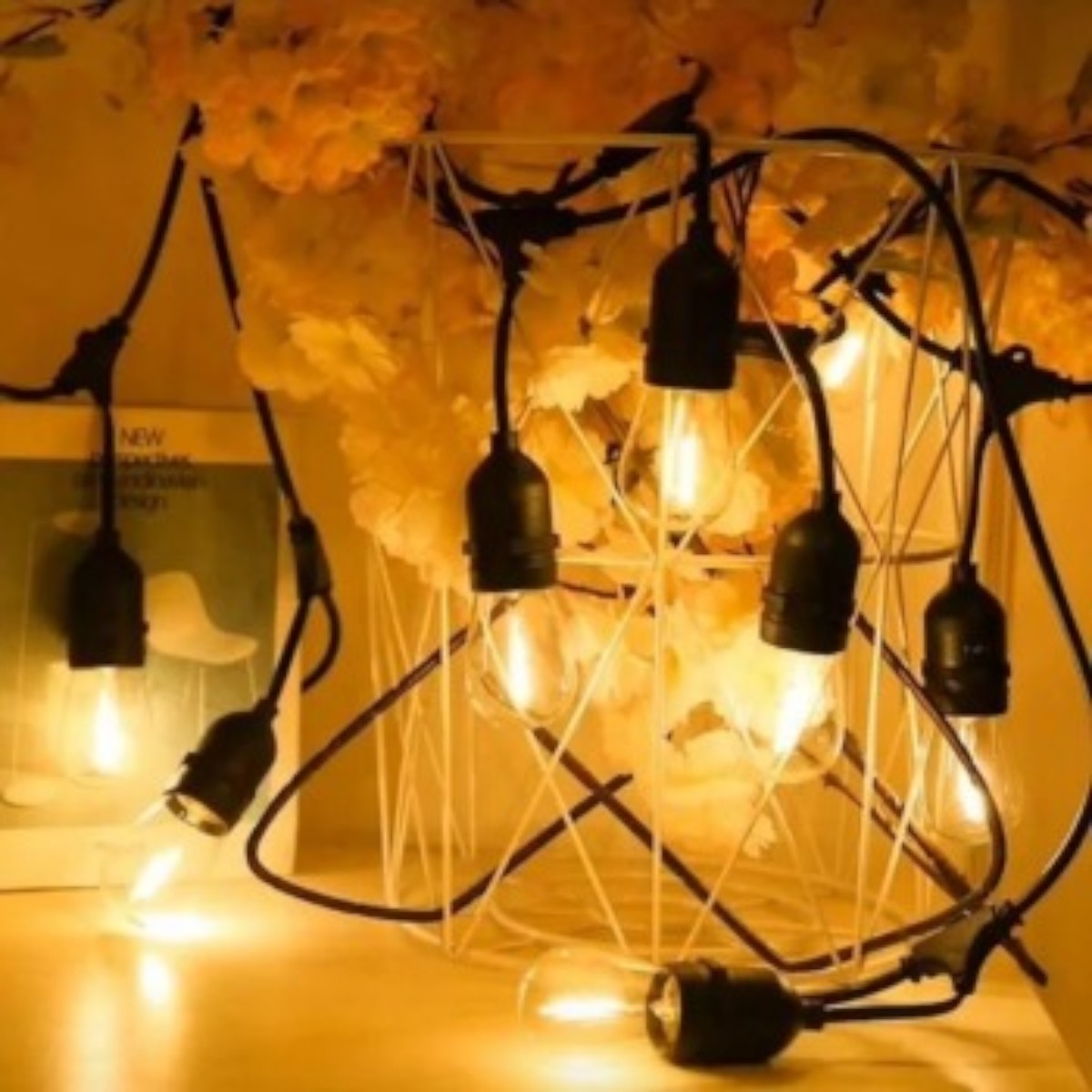 Ghirlanda luminoasa, decorativa, interconectabila, Naimeed D6126, 5m, 10 Becuri LED, Lumina Alb Cald