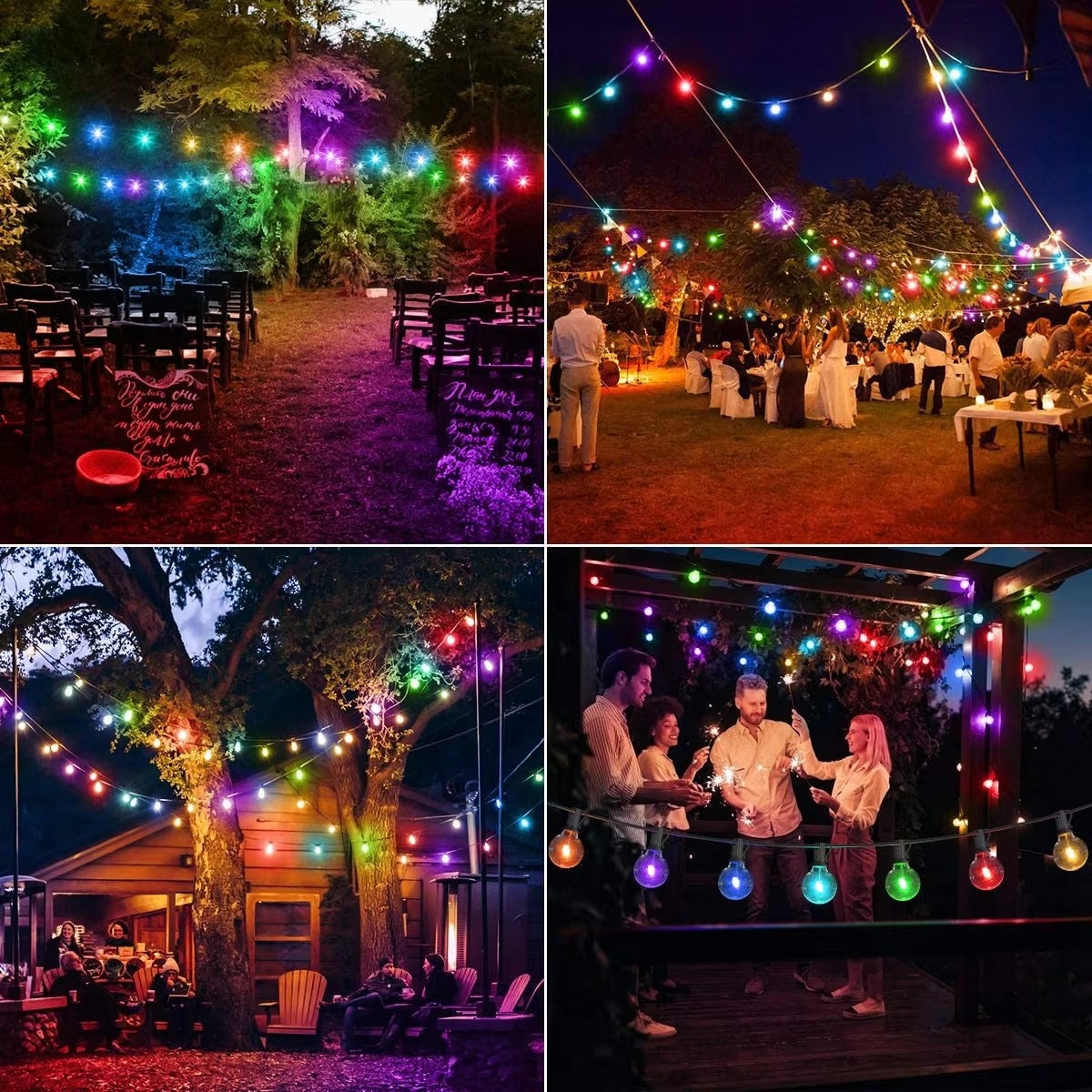 Ghirlanda luminoasa, solara, decorativa, interconectabila, Naimeed D6100, 5m, 10 Becuri LED, Lumina Multicolor