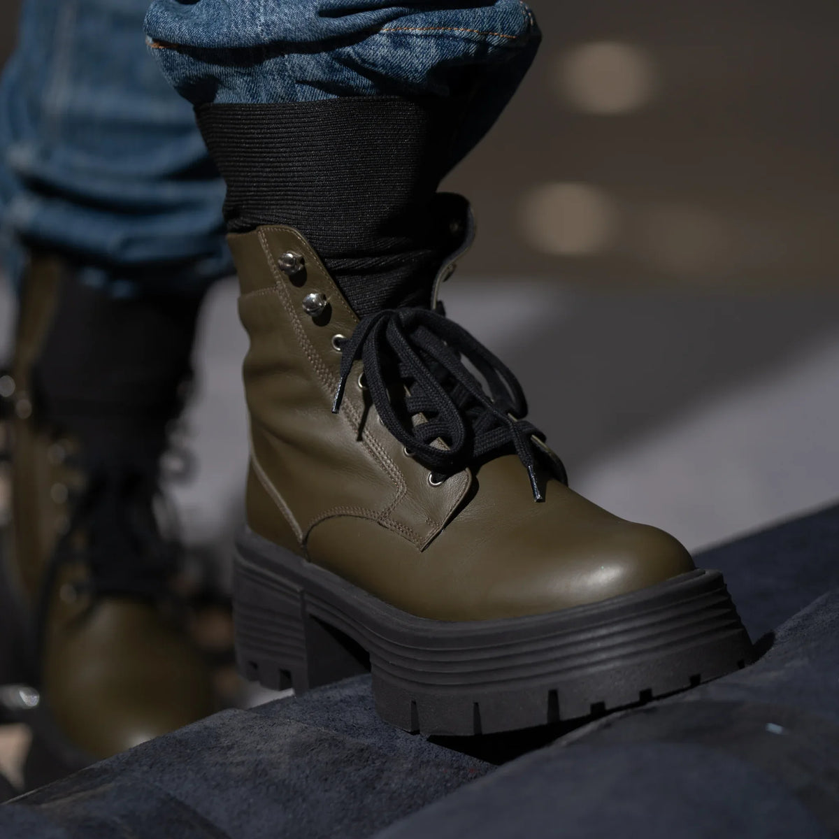 Brodequin Vert | Chaussette