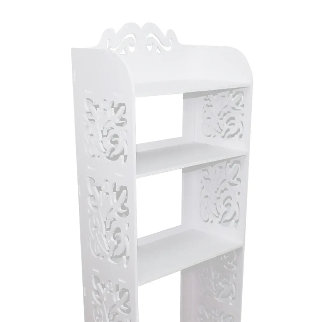 Etajera pentru baie cu 3 rafturi, Naimeed D141 PVC, culoare Alb, 150 x 50 x 24 cm - 221.ro