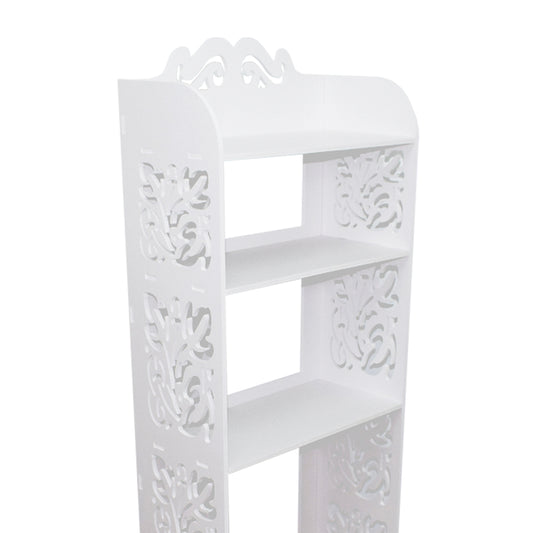 Etajera pentru baie cu 3 rafturi, Naimeed D141 PVC, culoare Alb, 150 x 50 x 24 cm