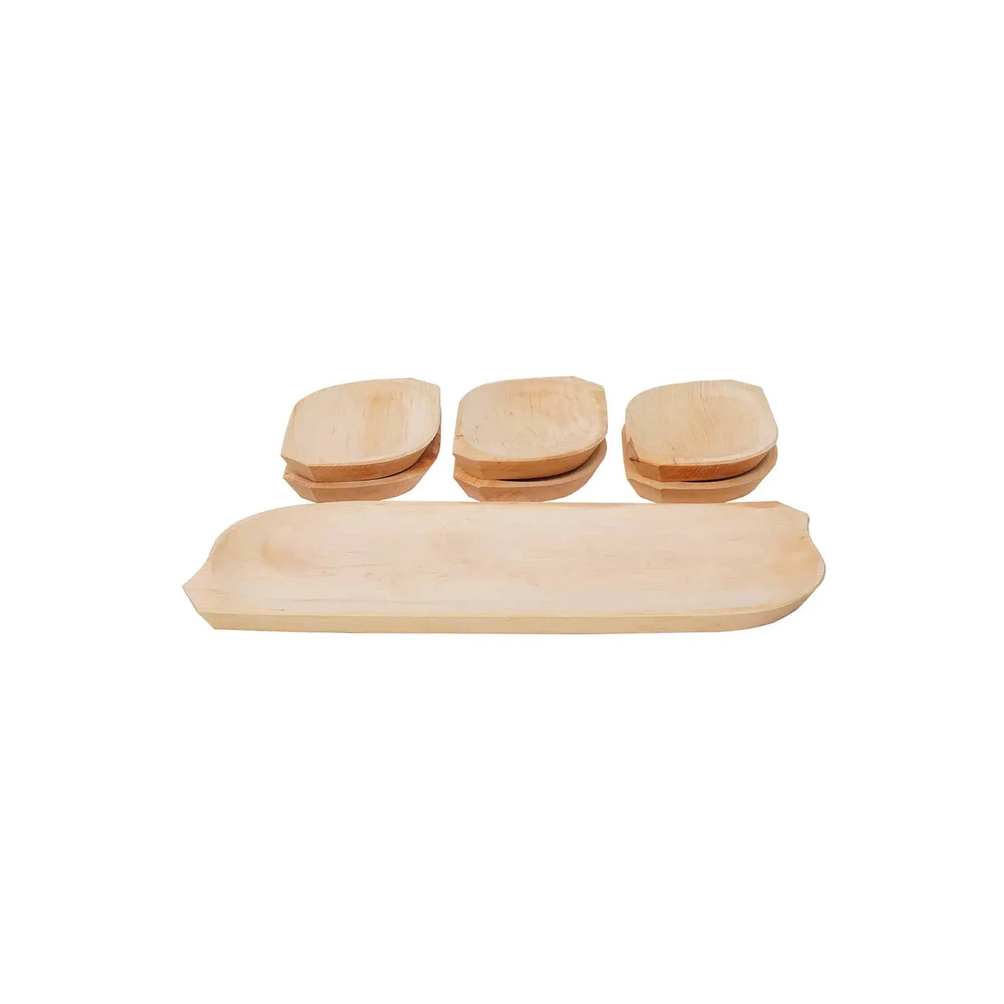 Set 7 platouri din lemn de arin pentru servire, 50x20x2.5cm / 1462_1 - 221.ro