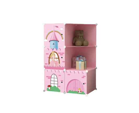 Dulap modular din plastic cu schelet metalic, D3212, Roz - 221.ro