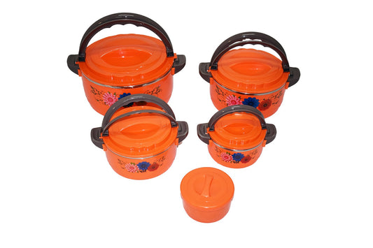 Set 5 caserole, Termoizolante, D3146, culoare orange