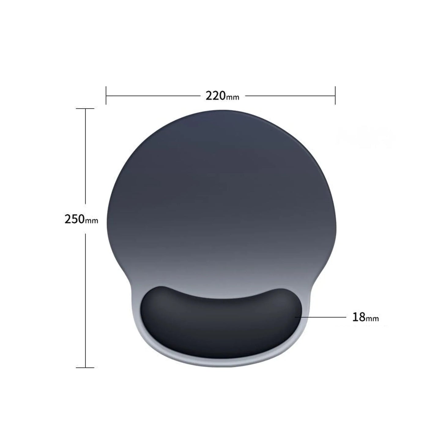 Mousepad ergonomic cu Spuma cu Memorie pentru sustinere incheietura mana cu Wrist Rest pentru mouse si tastatura, baza anti-derapanta, Negru - 221.ro