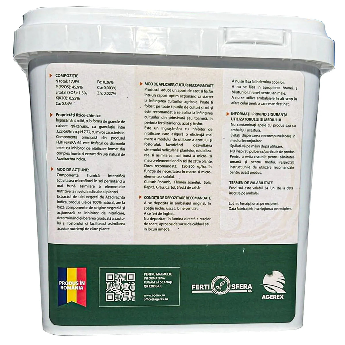 Ingrasamant Complex NP cu Azot si Fosfor - Ferti Sfera 64, 18% N, 46% P2O6