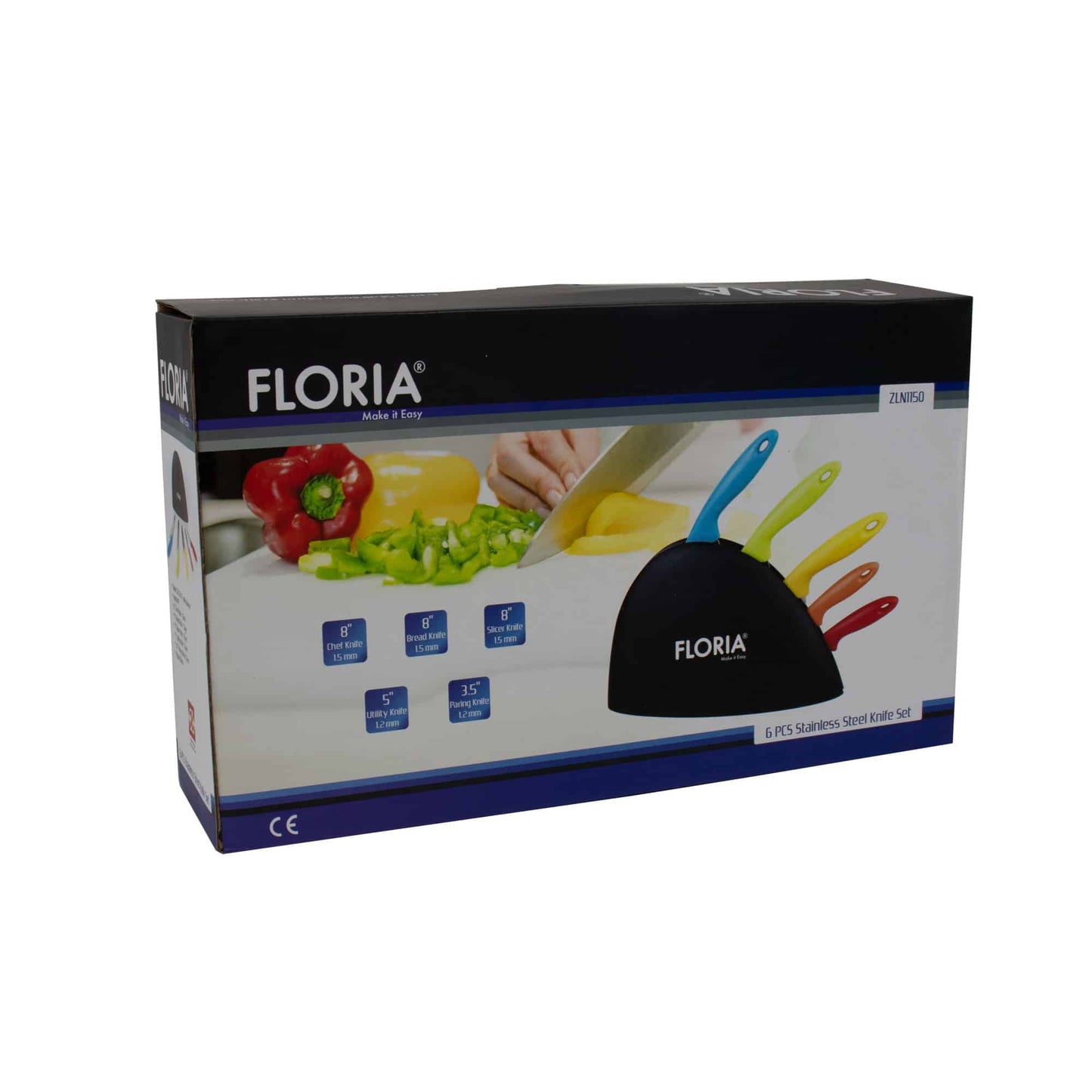 Set cutite bucatarie 6 piese cu suport / ZLN 1150