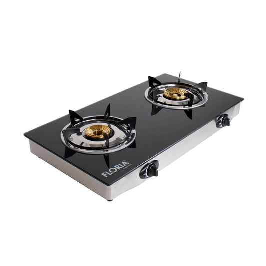 Aragaz 2 ochiuri cu plita din sticla, alimentare la butelie