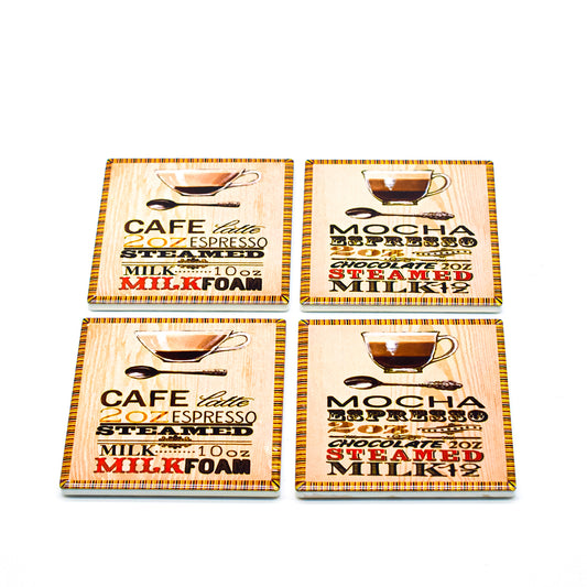 Suport pahar, din ceramica, set 4 bucati, D1083, 11cm