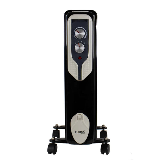 Calorifer electric Floria, 1500 W, 7 elementi, Negru / ZLN 3642 - 221.ro