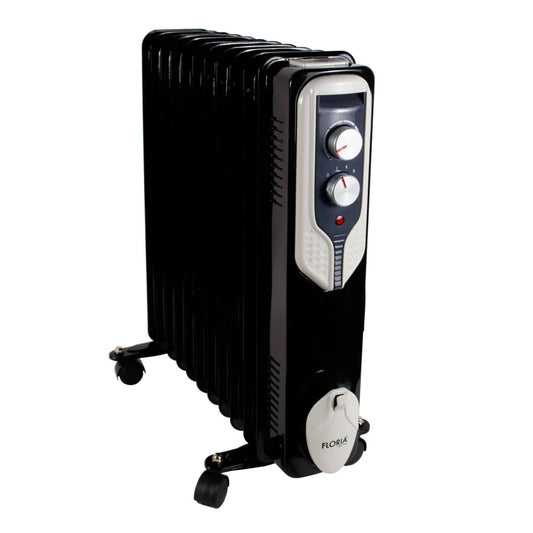 Calorifer electric Floria, 2500 W, 11 elementi, Negru / ZLN 3666 - 221.ro