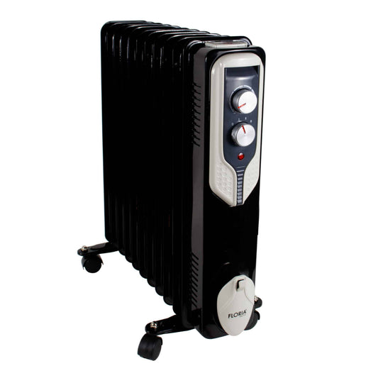Calorifer electric Floria, 2500 W, 11 elementi, Negru / ZLN 3666