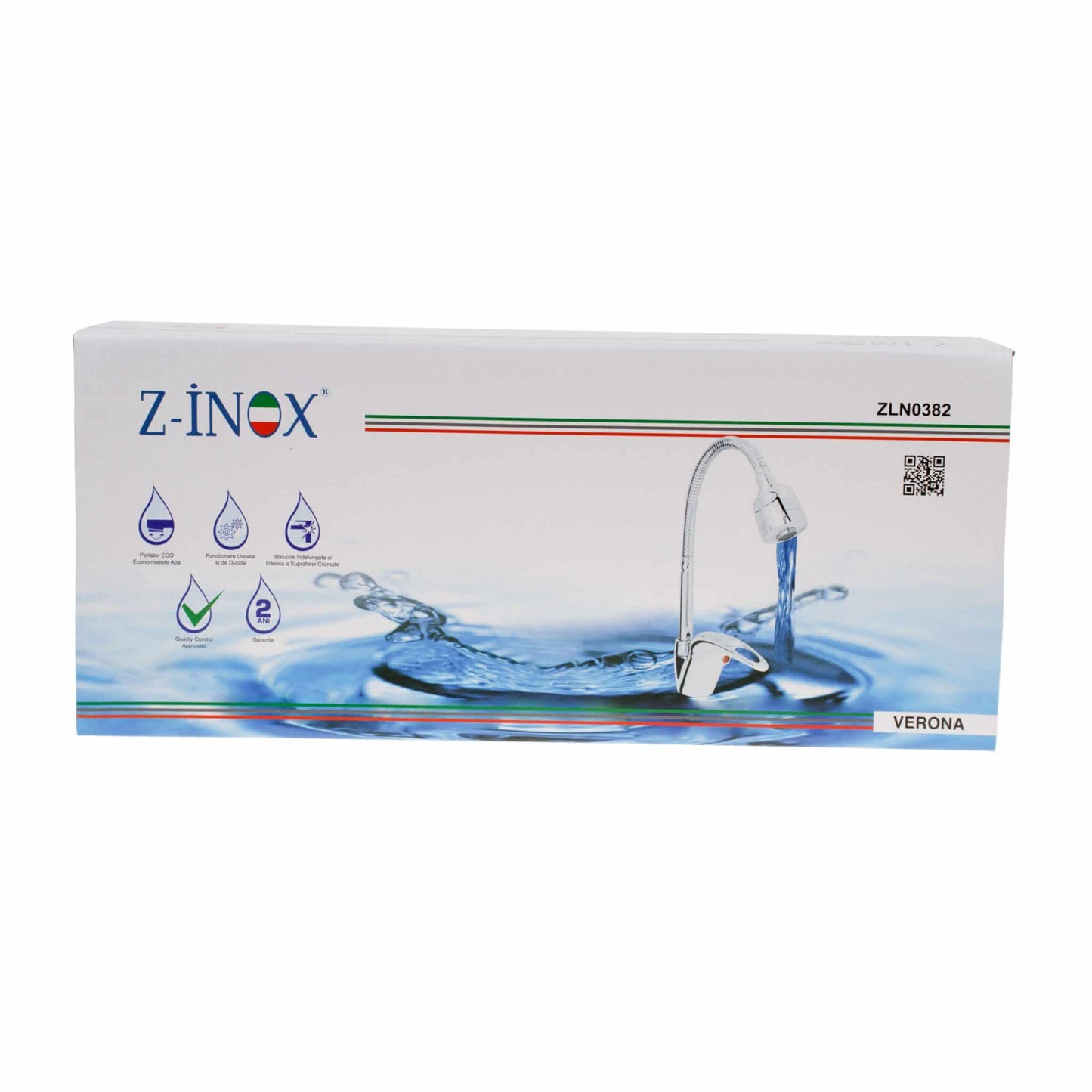 Baterie bucatarie pipa flexibila cu dus, monocomanda / ZLN 0382