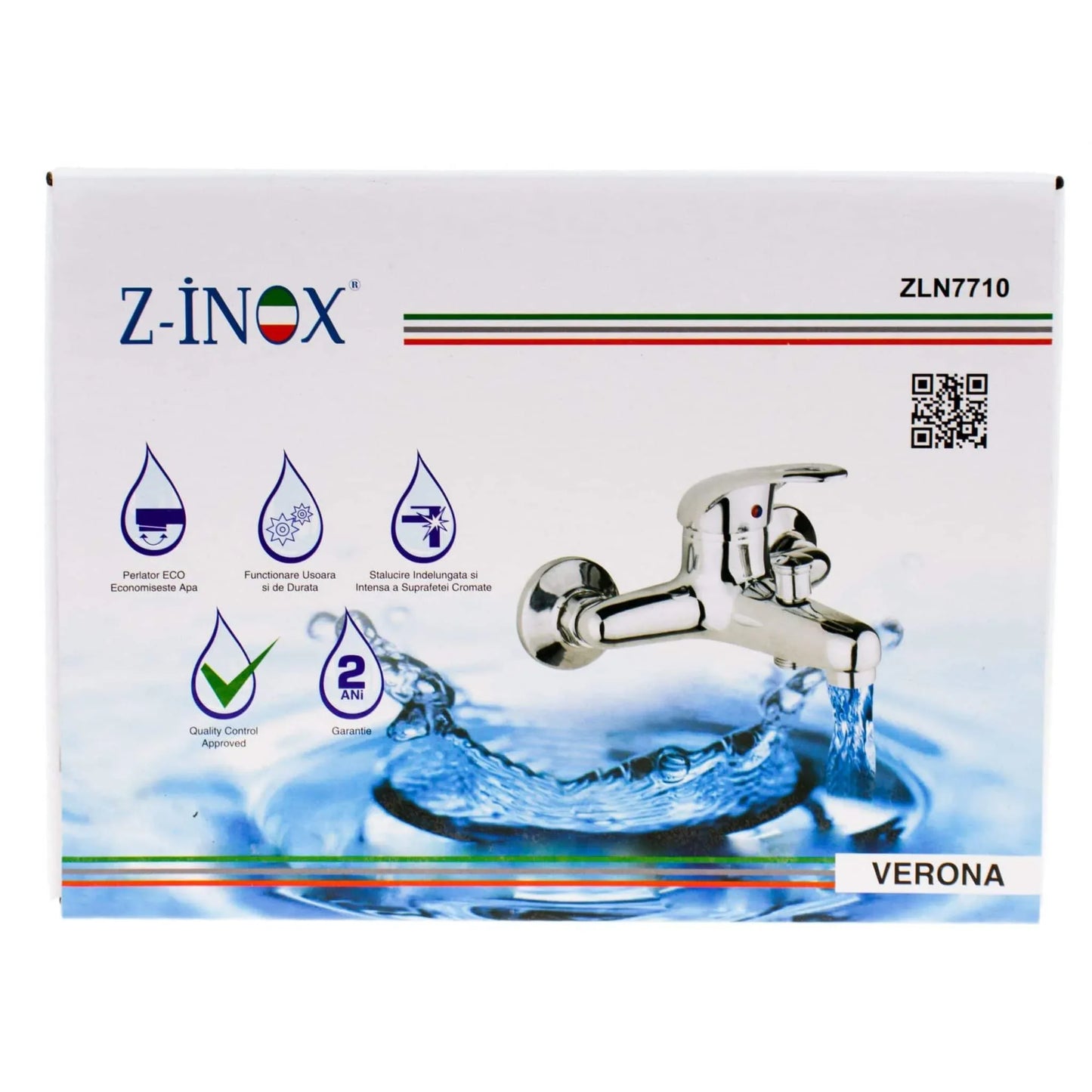 Baterie perete pentru cada, inox, monocomanda / ZLN 7710 - 221.ro