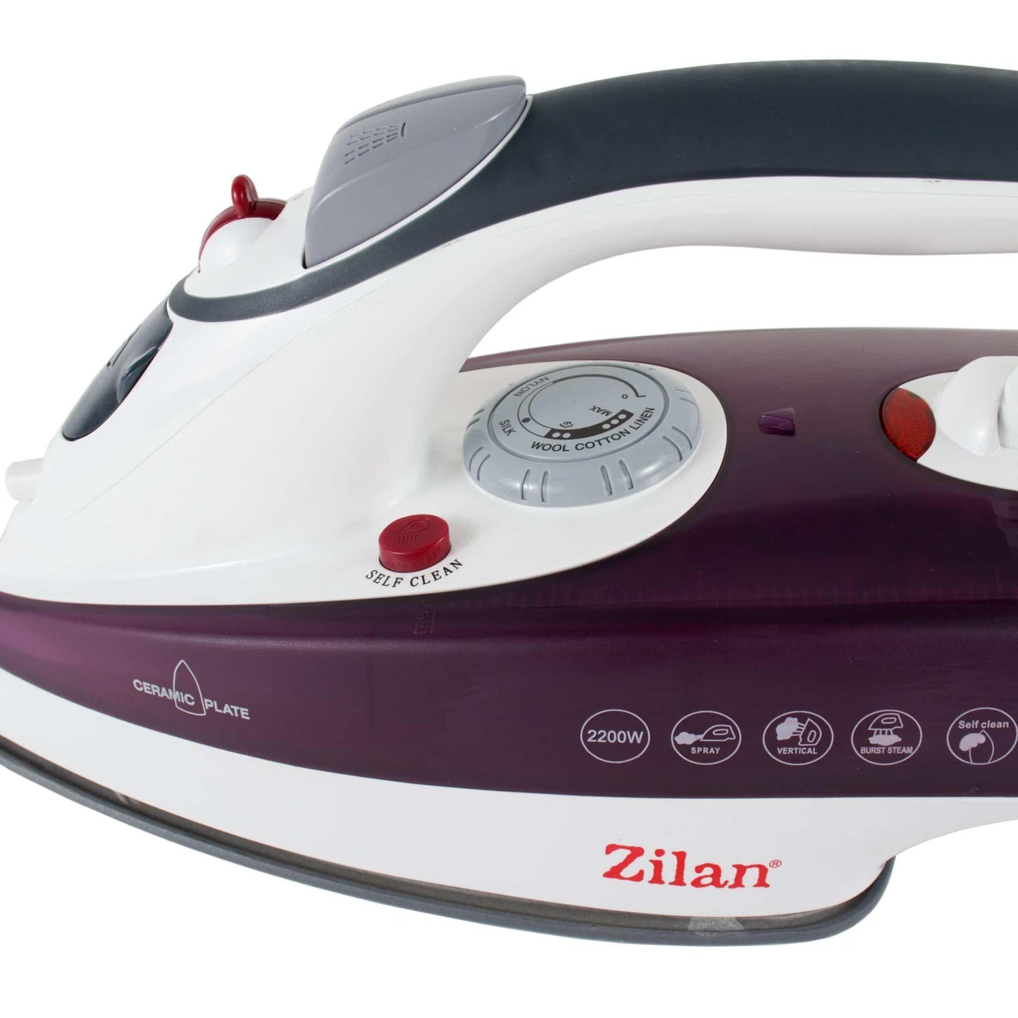 Fier de calcat cu talpa ceramica, putere 2200W, calcare cu aburi, autocuratare / ZLN 8082 - 221.ro