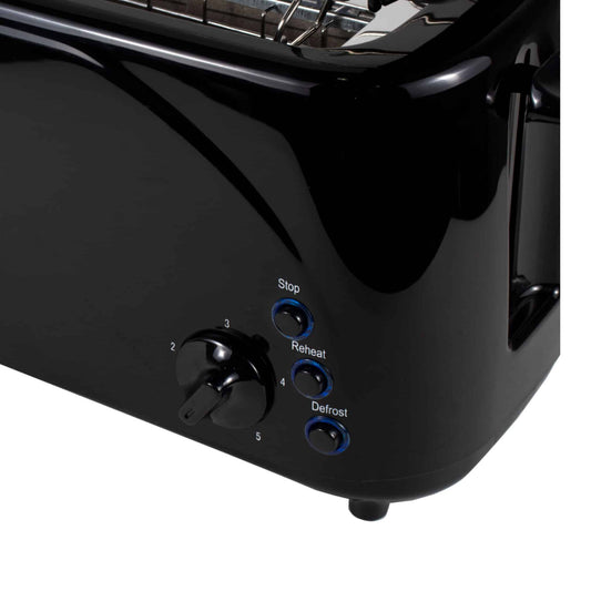 Prajitor de paine cu functie dezghetare, long slot, 4 felii, putere 1400 w, negru / ZLN 2713