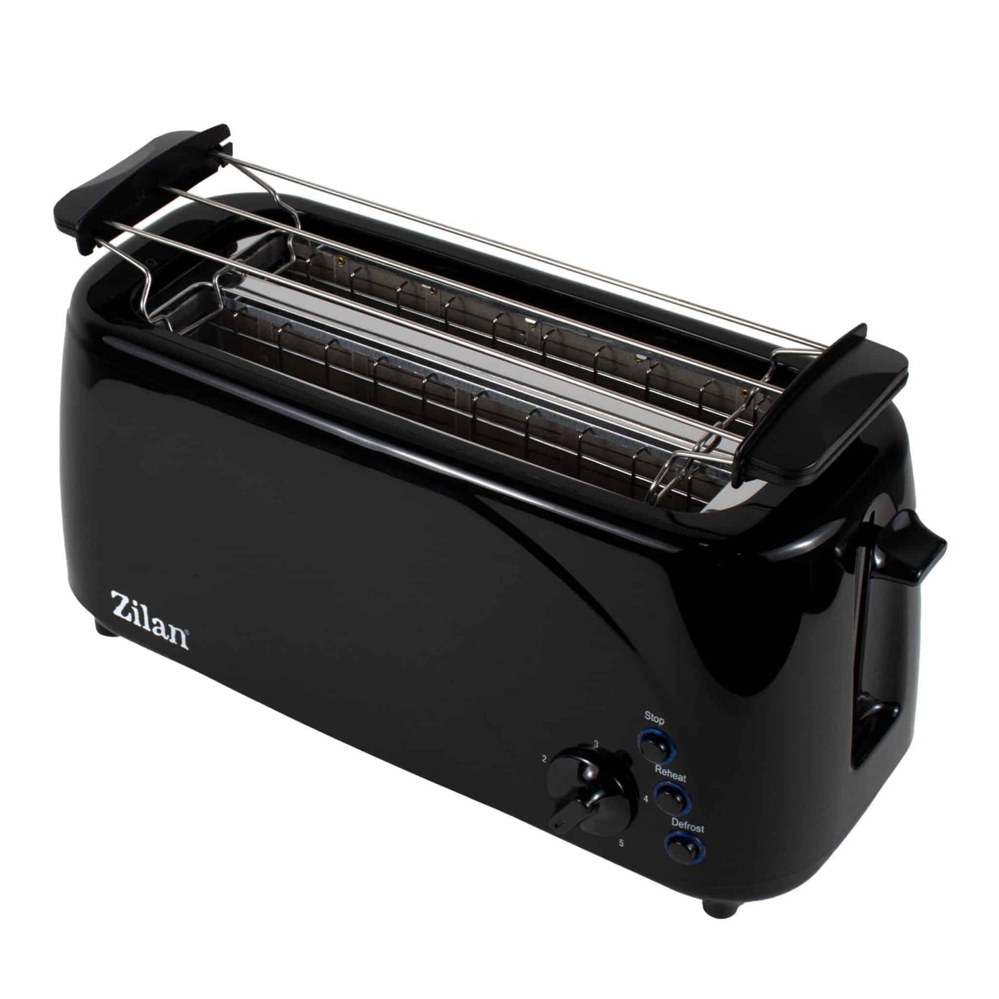 Prajitor de paine cu functie dezghetare, long slot, 4 felii, putere 1400 w, negru / ZLN 2713 - 221.ro