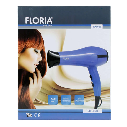 Uscator par cu protectie la supraincalzire, putere 2000W, albastru / ZLN 8983 - 221.ro