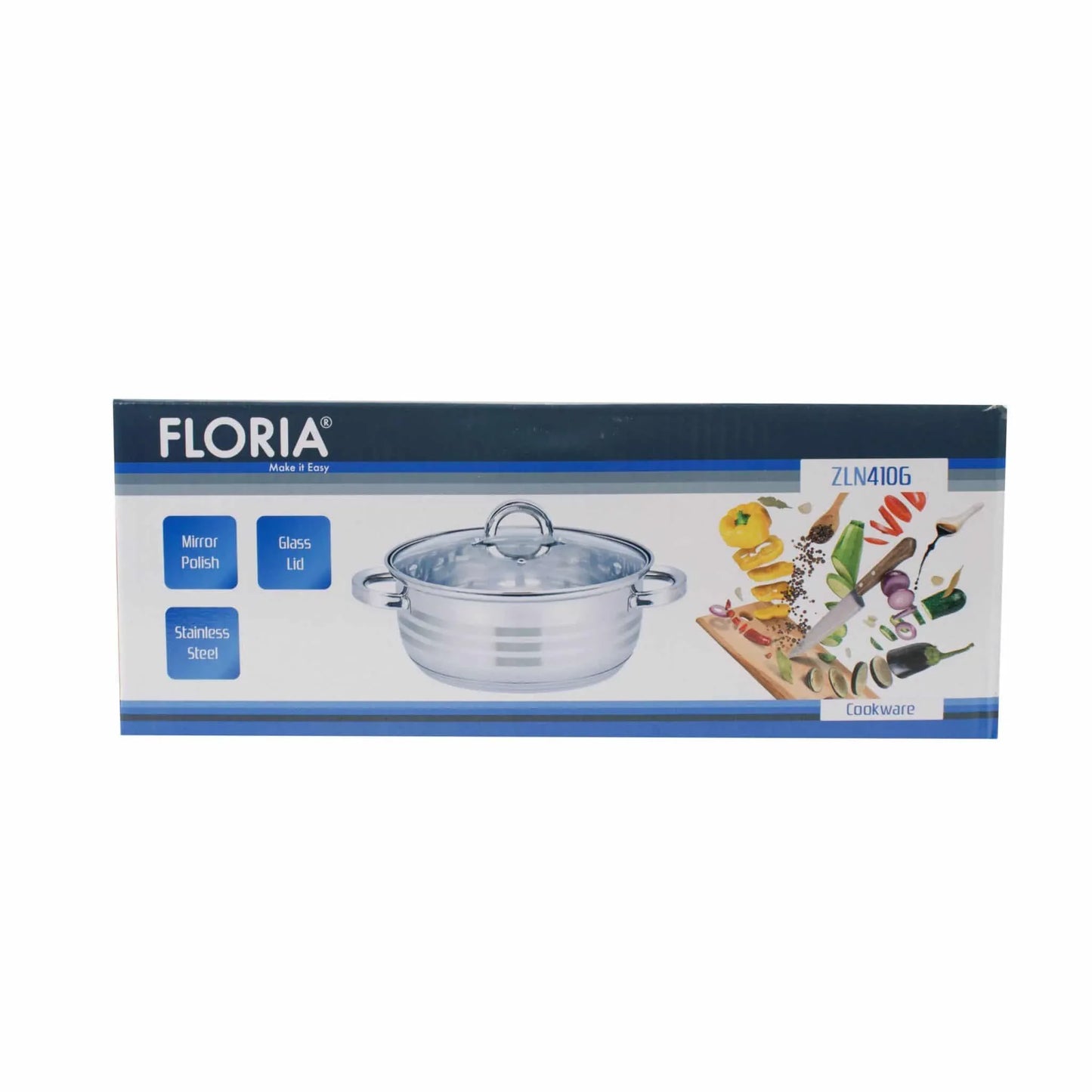 Cratita inox cu capac, diametru 25cm, capacitate 3L / ZLN 4106 - 221.ro