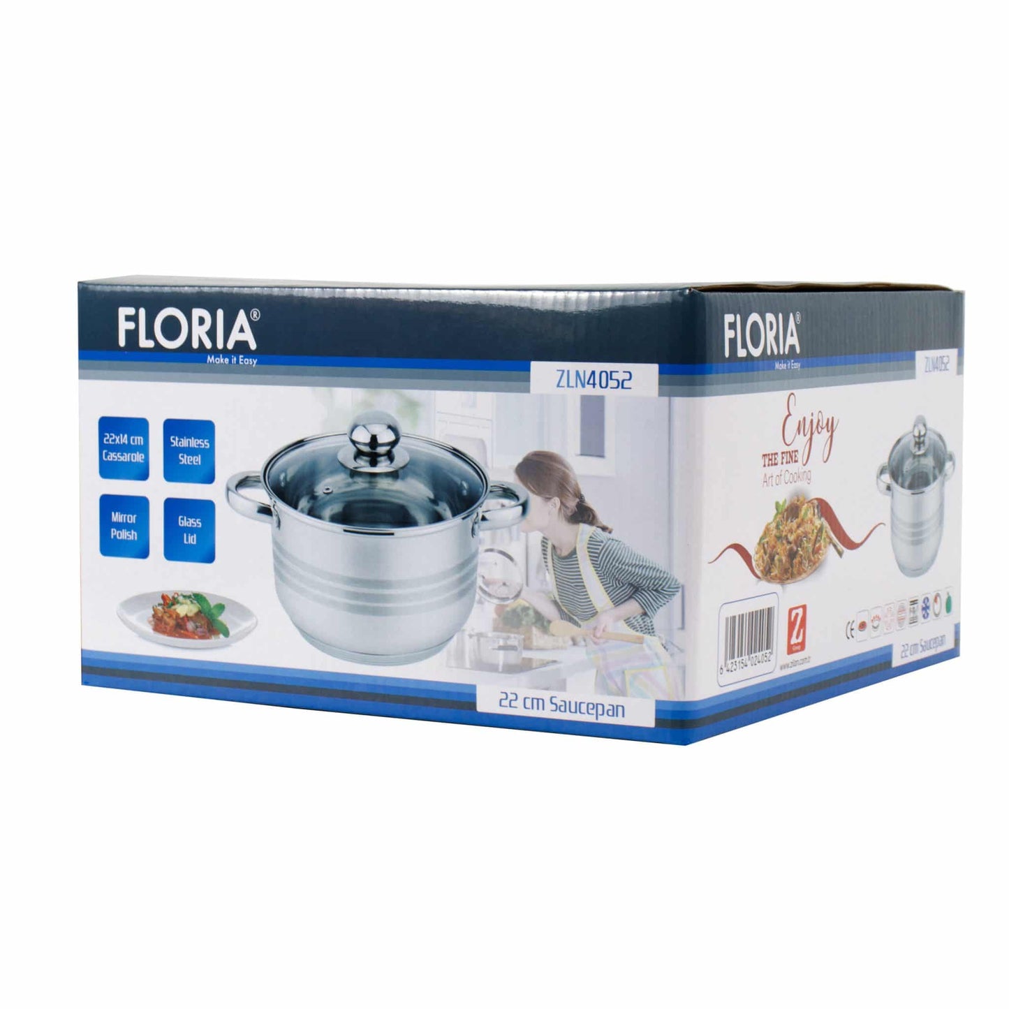 Cratita inox cu capac, capacitate 4L / ZLN 4052