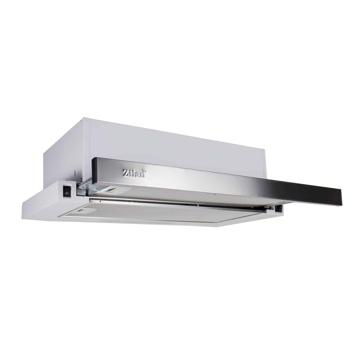 Hota telescopica cu motor dublu, 2 filtre aluminiu, incorporabila, alba, 420mc/h / ZLN 3680