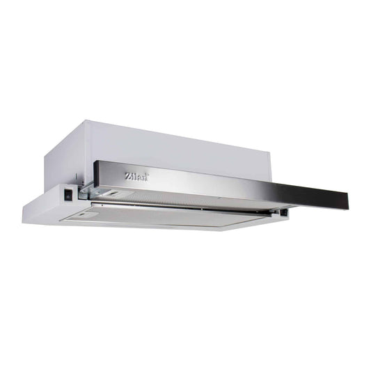 Hota telescopica cu motor dublu, 2 filtre aluminiu, incorporabila, alba, 420mc/h / ZLN 3680