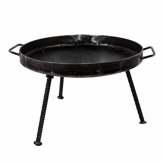 Gratar disc din otel, picioare detasabile, diametru 46 centimetri, cu margine de 4 cm / EXT 5717