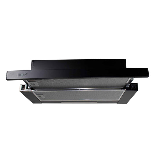 Hota telescopica cu motor dublu, 2 filtre aluminiu, incorporabila, neagra, 420 m3/h / ZLN 3680 - 221.ro
