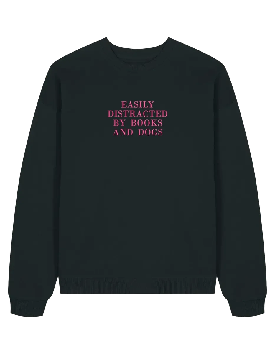 Distracted sweatshirt bookish