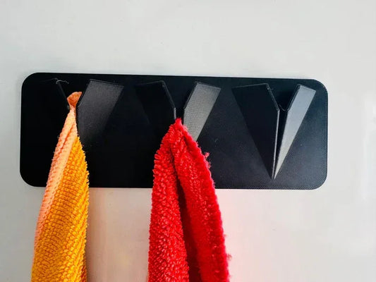 Suport Lavete - Prosop – Agățători 2 poziții, Printat 3D PLA – Organizator Bucătărie, Fără Găurire - 221.ro