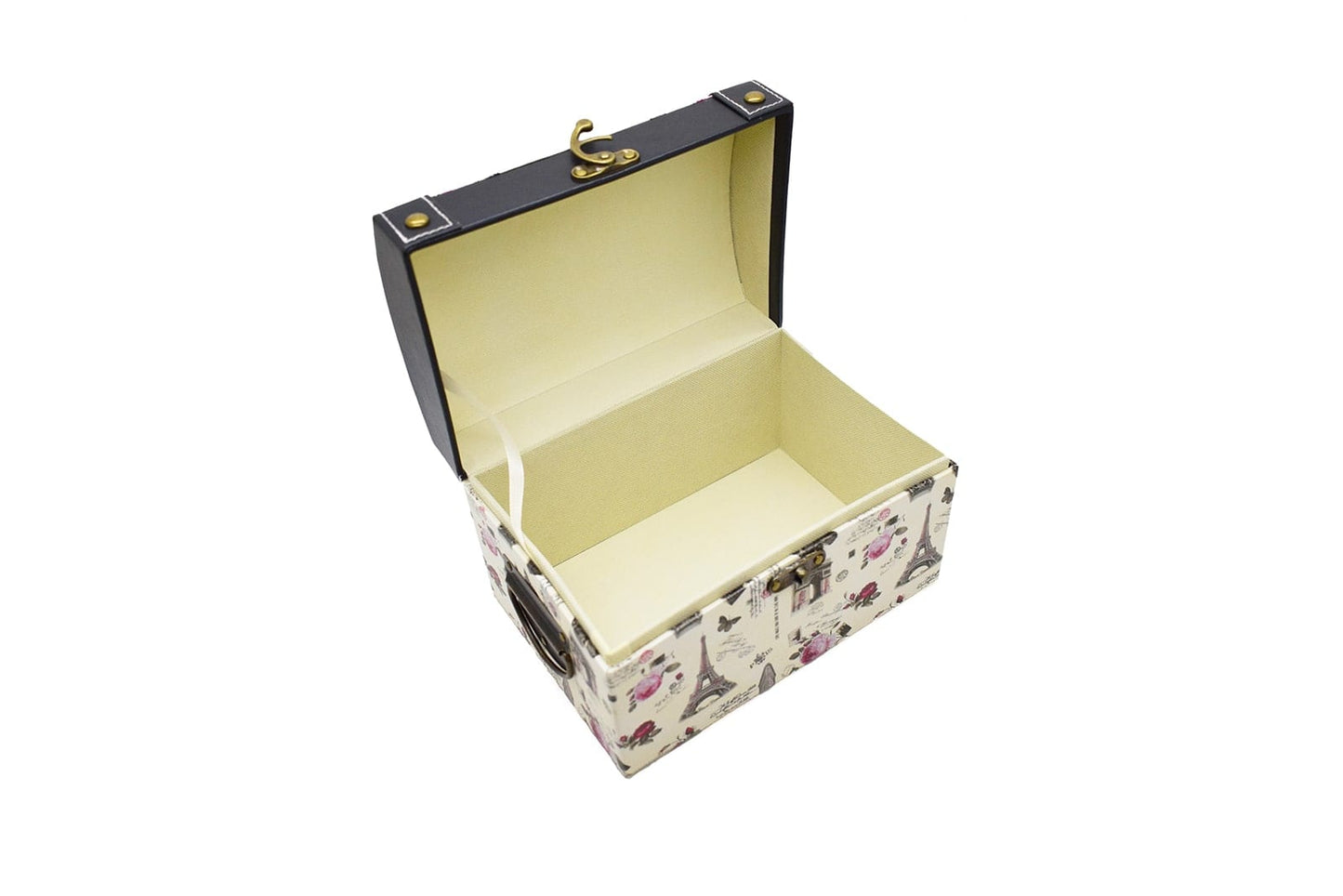 Cufar din piele ecologica cu imprimeu, Naimeed D47-2, 32 x 22,5 x 22,5 cm