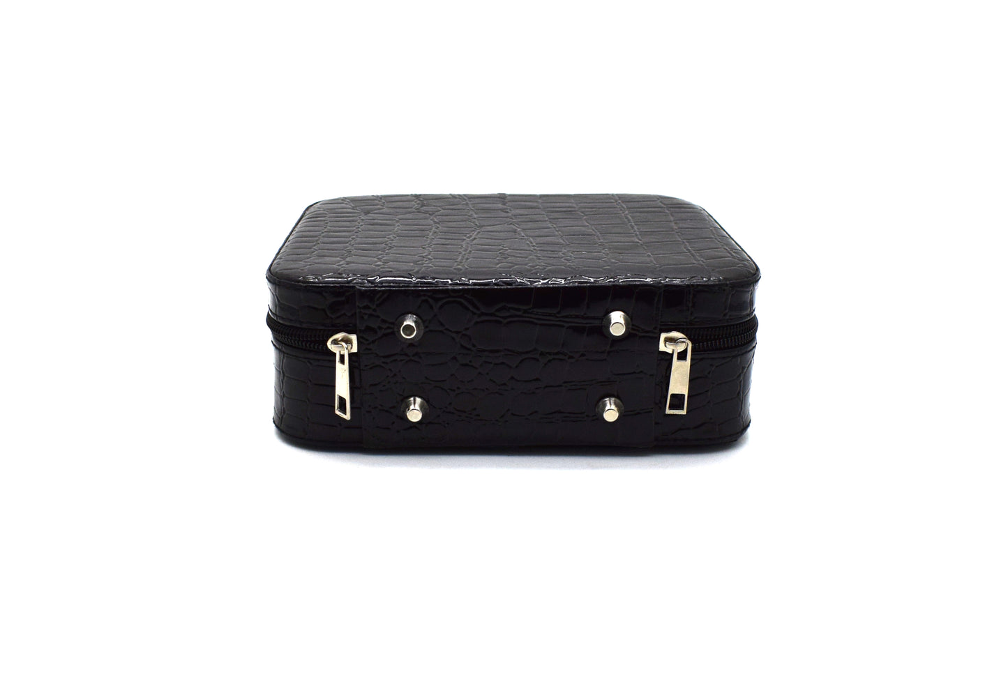 Geanta cosmetica cu oglinda, Naimeed D268, culoare Negru, 14 x 20 x 7 cm