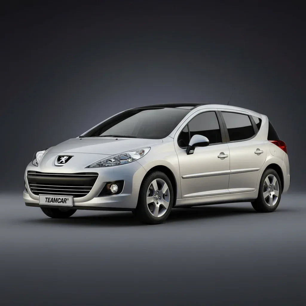 Covorase Tip Tavita Compatibile Peugeot 207 SW (2009-2012)-Black