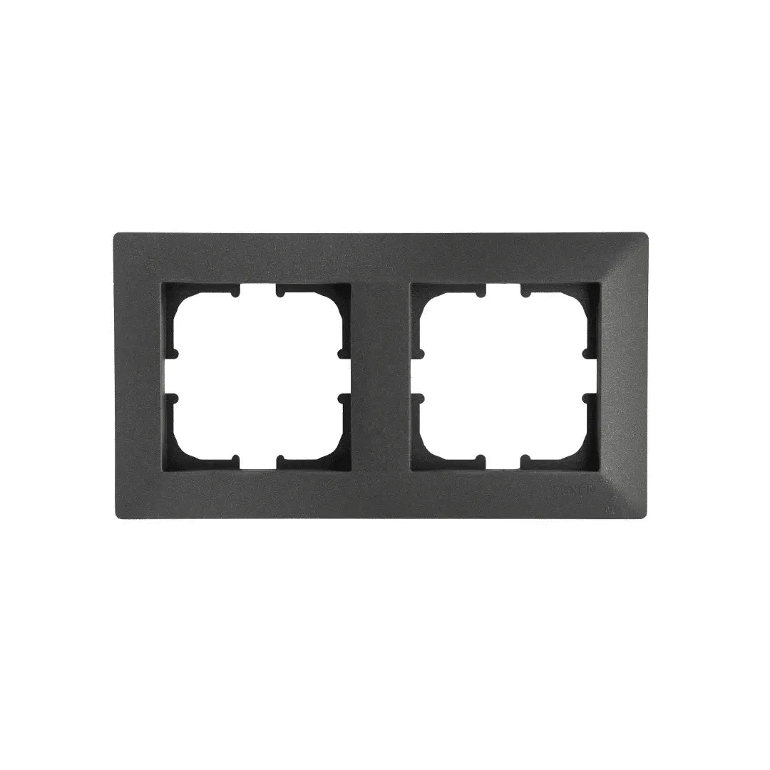 Rama pentru priza dubla ODAK EXEN, negru / 210-140000-102 - 221.ro