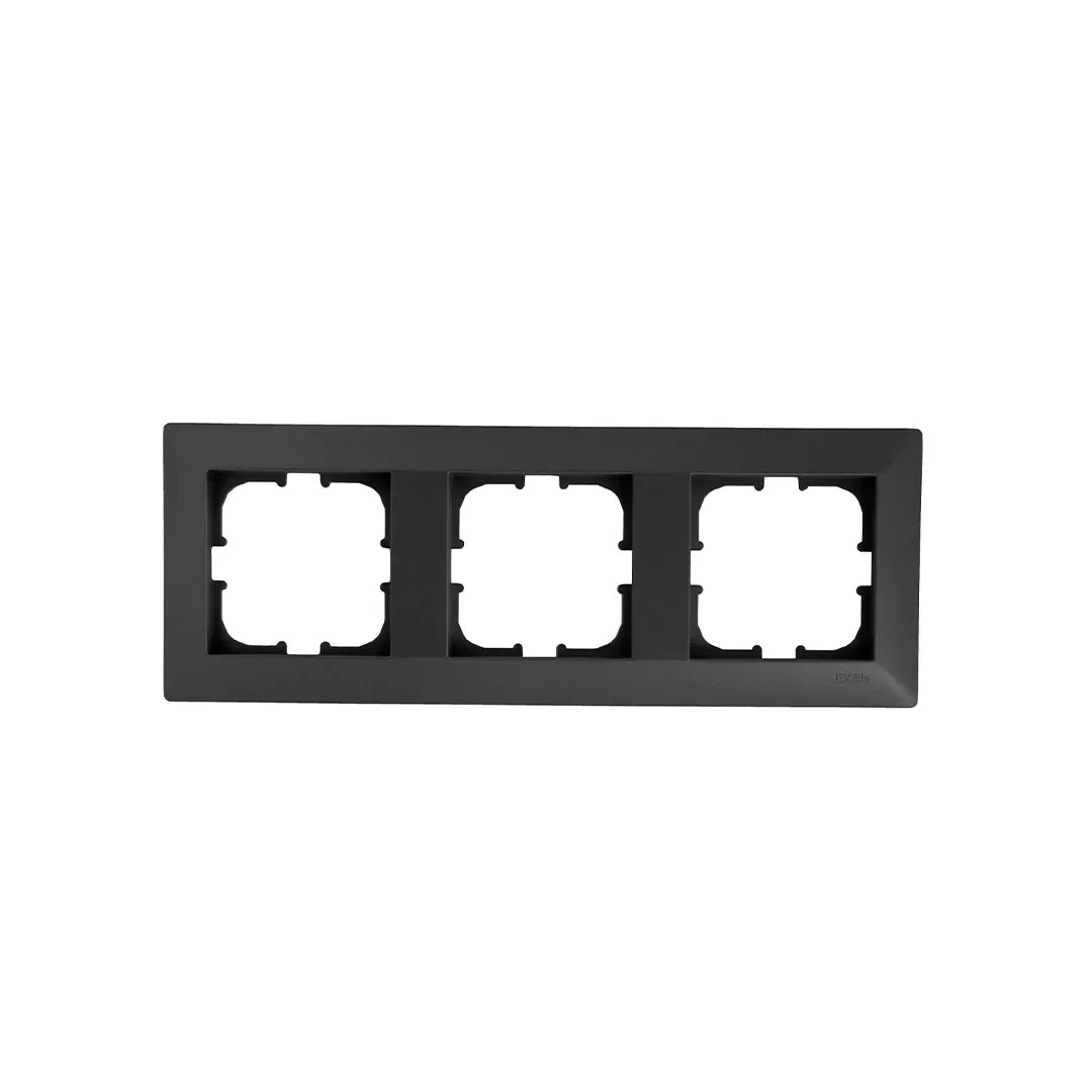 Rama pentru priza tripla ODAK EXEN, negru / 210-140000-103 - 221.ro